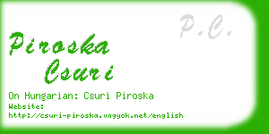 piroska csuri business card